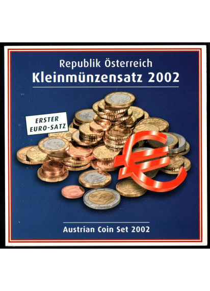 2002 - AUSTRIA serie completa 8 monete di Zecca